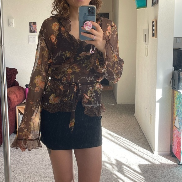 Pure silk wrap blouse - Picture 3 of 3